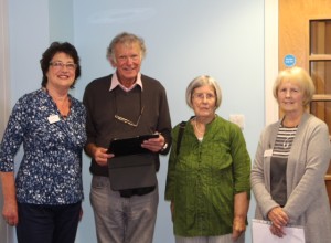 Alastair Sharp, the National U3A Adviser for German pictured with Joan Ratcliff, Norma Wardle and Joyce Coppock